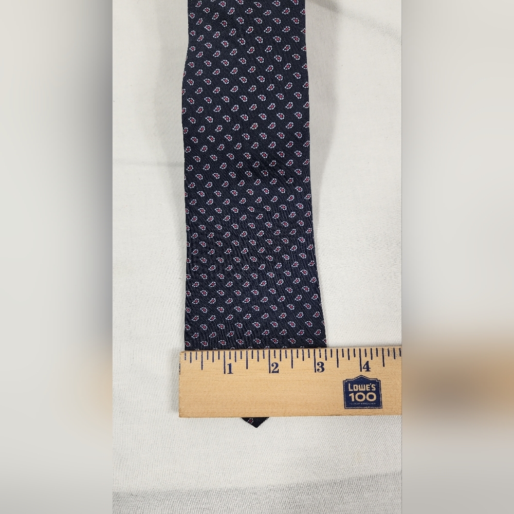 VINTAGE LIBERTY OF LONDON 100% SILK MEN'S TIE, BLUE / PAISLEY - Picture 2 of 6